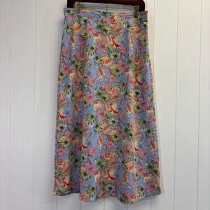 Vintage Sag Harbor Petite Womens 90s Cottage Floral Maxi Skirt Size M Trad Wife
